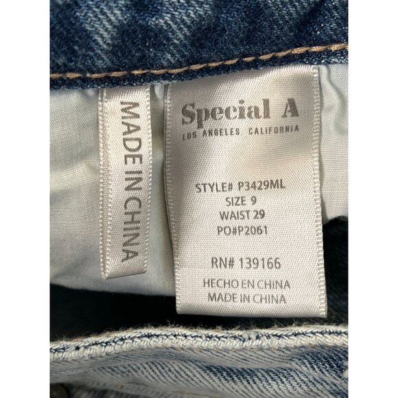 Special A High Rise Light Wash Barrel Jeans SZ 29/9 NWT - Picture 10 of 12